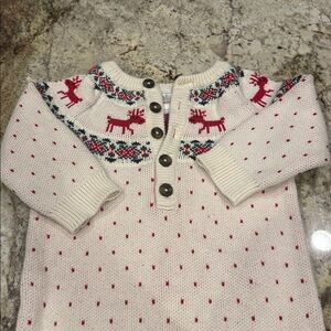 Hanna Andersson Cream and Red Knit